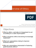 An Overview of Ethics: Source: Thomson Course Technology Ethics in Information Technology 2 Edition