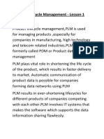 Product Lifecycle Management