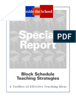 Special: Block Schedule Teaching Strategies