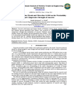 Effect of Ultra Fine Flyash and Ultra Fine Ggbs On The Workability and Compressive Strength of Concrete