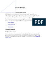 DC-Motor Driver Circuits: Using Transistor