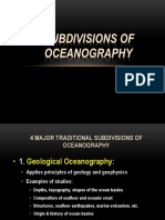 Subdivision of Oceanography