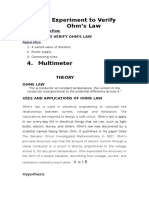 Verify Ohms Law