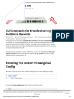 CLI Commands For Troubleshooting FortiGate Firewalls