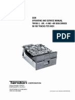 OEM Operating and Service Manual TM100-3, AND Disk Drives 96/100 TRACKS Inch