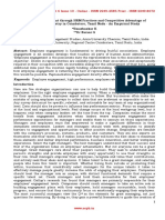 Employee Engagement Through HRM Practices and Competitive Advantage of Automobile Industry in Coimbatore, Tamil Nadu - An Empirical Study