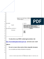 Sample Motion For Undertaking Under Code of Civil Procedure Section 1030 in California