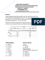 Assignment #1 Prestressed Concrete