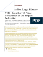 1100 - Great Law of Peace, Constitution of The Iroquois Federation