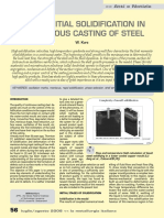 About Initial Solidification of Steel in Continuous Casting