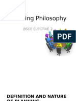 Planning Philosophy