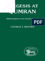 George J. Brooke Exegesis at Qumran. 4Q Florilegium in Its Jewish Context JSOT Supplement 1985 PDF