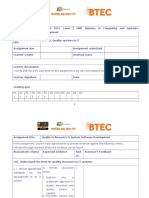 Quality Systems in IT - Assignment - Frontsheet