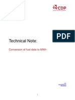 CDP Conversion of Fuel Data To MWH 2016