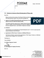 Standalone Financial Results, Form A, Auditors Report For March 31, 2016 (Result)