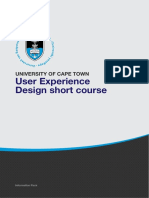 Uct User Experience Design Course Information Pack