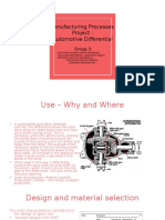 Manufacturing Processes Project: Automotive Differential: Group 3