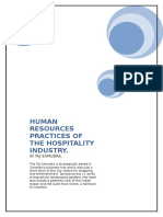 Human Resources Practices of The Hospitality Industry