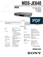 Sony MDS-JE640 Service Manual