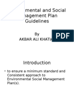 Environmental and Social Management Plan Guidelines