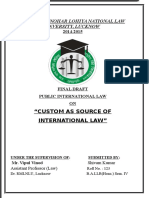 PIL-Custom As A Source of International Law