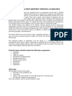 Formal Simulation Report Writing Guidlines