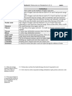 2.1 Molecules To Metabolism Worksheet