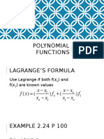 Polynomial Functions