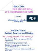 Analysis and Design: of E-Commerce Systems