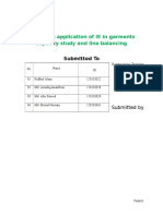 Theses On Application of IE in Garments Capacity Study and Line Balancing