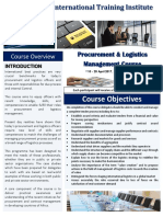 Course Outline - Procurement and Logistics Management - Arusha - 2017 PDF