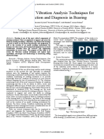 A Summary of Vibration Analysis Techniques For Fault Detection and Diagnosis in Bearing