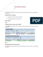 Control Recipe/PI Sheet Deletion Procedure