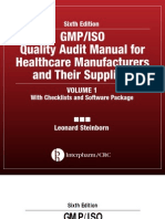 GMP-IsO Quality Audit Manual For Healthcare Manufacturers and Their Suppliers InterpharmCRC Sixth Edition VOLUME 1