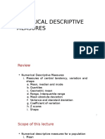 Numerical Descriptive Measures