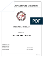 National Law Institute University: Letter of Credit