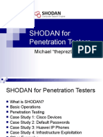 SHODAN For Penetration Testers (The Next HOPE)