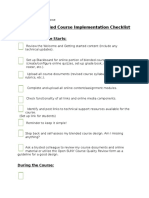 Blended Course Checklist