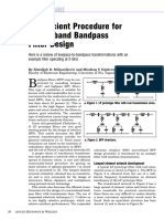 An Efficient Procedure For Narrowband Bandpass Filter Design