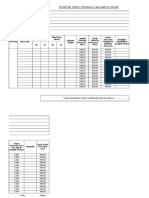 External Static Pressure Calculation Sheet