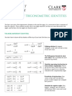 Summary of Trigonometric Identities