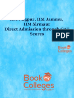 IIM Nagpur, IIM Jammu, IIM Sirmaur Direct Admission Through CAT Scores