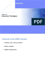 Interaction Paradigms