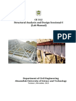 CE 312 Structural Analysis and Design Sessional-I (Lab Manual)