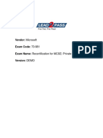 Vendor: Microsoft Exam Code: 70-981 Exam Name: Recertification For MCSE: Private Cloud Version: DEMO