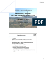 Prestressed Concrete: Statically Indeterminate Structures Lectures #1 To 3