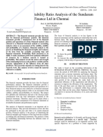 A Study On Profitability Ratio Analysis of The Sundaram Finance LTD in Chennai