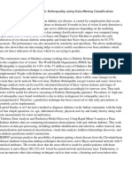 Prediction of Chances - Diabetic Retinopathy Using Data Mining Classification Techniques