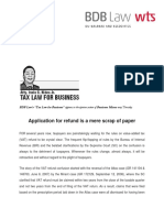 Application For Refund Is A Mere Scrap of Paper: BDB Law's "Tax Law For Business" Business Mirror