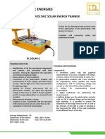 Renewable Energies: Photovoltaic Solar Energy Trainer